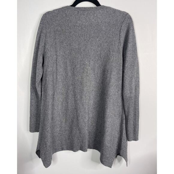 Neiman Marcus Womens Small Gray The Cashmere Collection Crew Neck Tunic Sweater - Picture 2 of 7